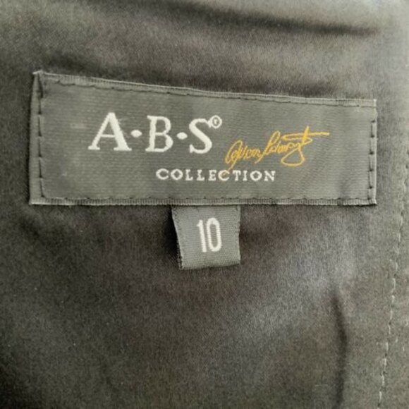 A.B.S Collection by Allen Schwartz Size10 Strapless Black Cocktail - Picture 3 of 9